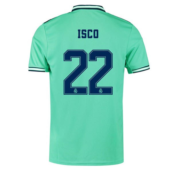 Camiseta Real Madrid NO.22 Isco Replica Tercera Ropa 2019/20 Verde